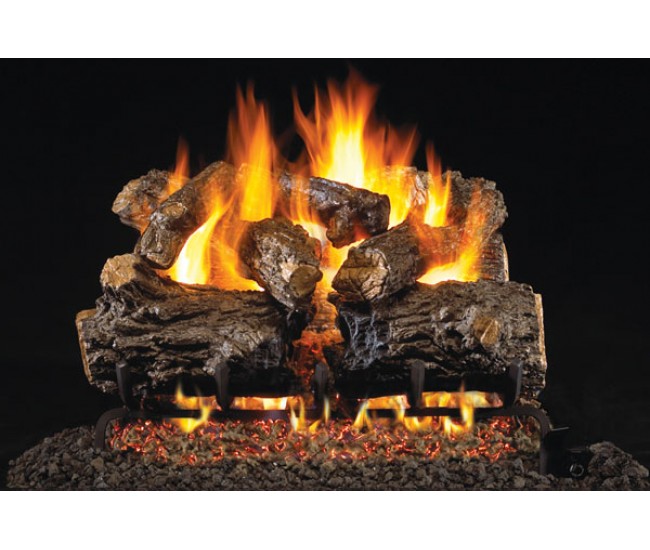 Real Fyre Burnt Rustic Oak Listed Gas Log Set