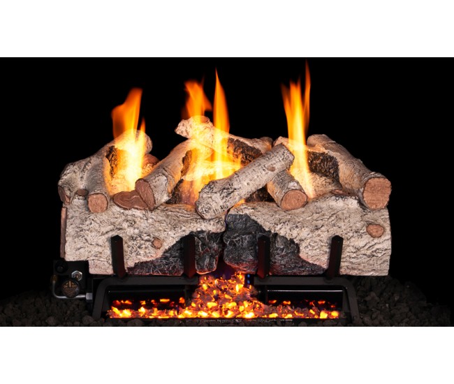 Real Fyre Charred Alpine Birch Logs Compatible with G10 Stainless Steel Vent-Free Burner