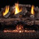 Real Fyre Charred Aged Split Logs Compatible with Stainless Steel G10 Vent-Free Burner