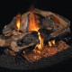 Real Fyre Charred Rugged Split Oak with G45 See-Thru burner