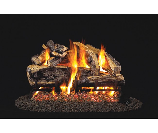 Real Fyre Charred Series Charred Rugged Split Oak Logs Compatible with G46 Series Burner