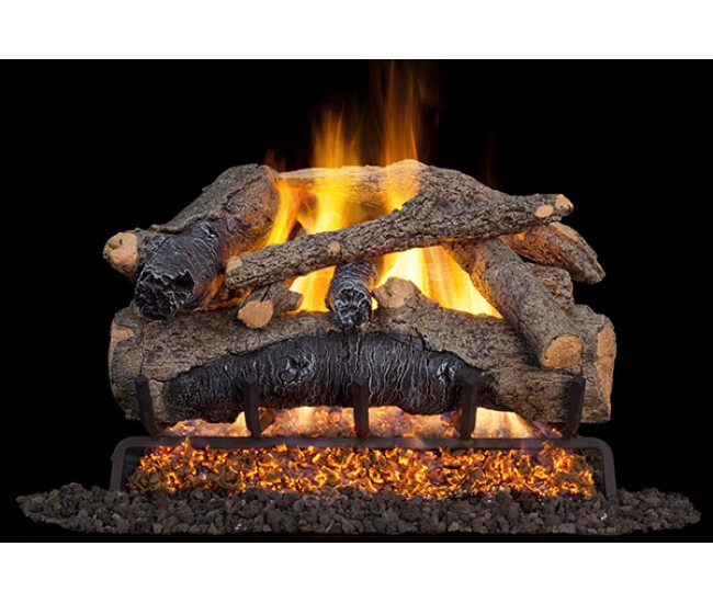 Real Fyre Charred Colonial Oak Logs Compatible with G52 Stainless Steel Burner