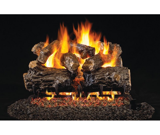 Real Fyre Burnt Rustic Oak Logs Compatible with G45 Burner