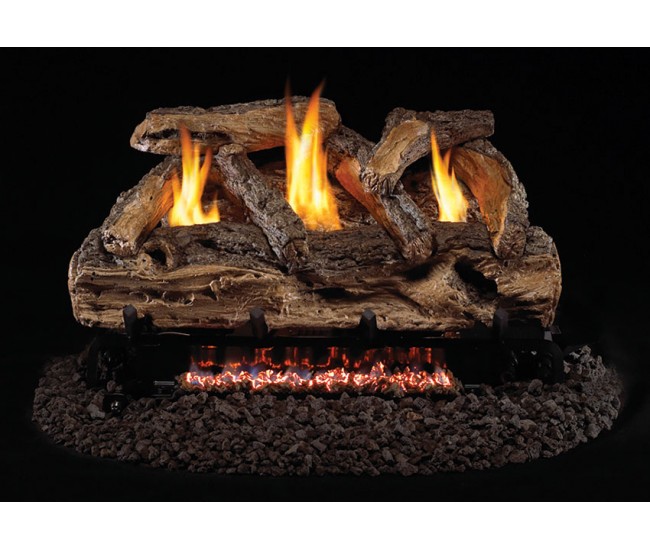 Real Fyre Split Oak Vent-Free Gas Logs Compatible with G9 See Thru Series Burner