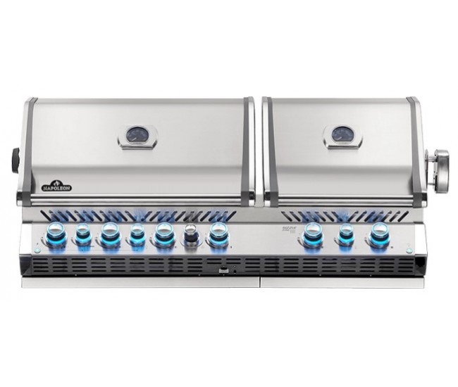 Napoleon Prestige PRO 825 Built-in Gas Grill with Infrared Bottom and Rear Burner, Stainless Steel