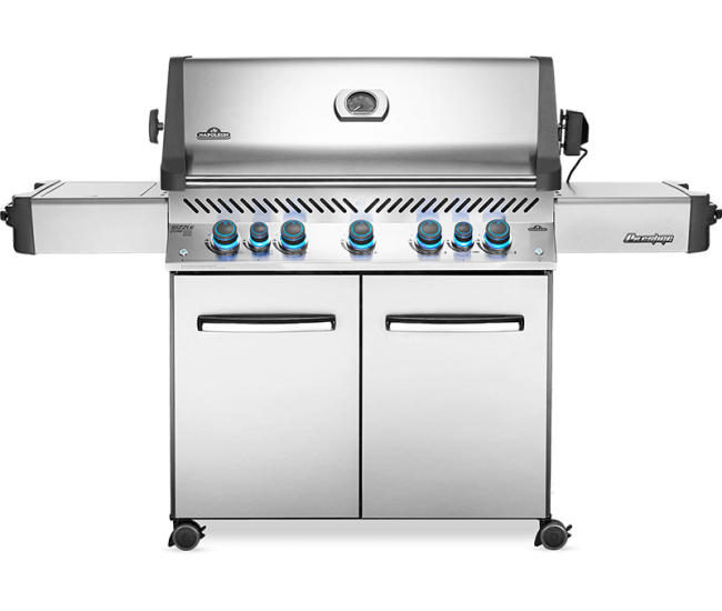 Napoleon Prestige 665 Stainless Steel Gas Grill with Infrared Side and Rear Burners