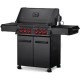 Napoleon Phantom Prestige 500 Matte Black Gas Grill with Infrared Side and Rear Burners
