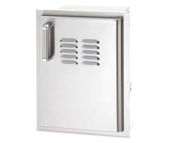 Fire Magic Flush Mounted 20 x 14 Single Access Door With Tank Tray with Louvered Door with Soft Close System, Right Hinge