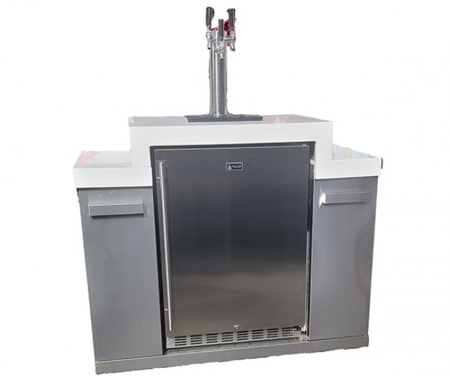 Mont Alpi 3 Tap Kegerator with Outdoor Refrigerator